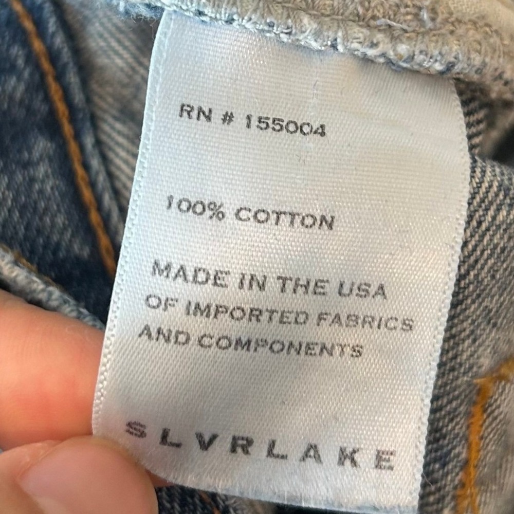 SLVRLAKE London Jeans 28 Born to Run High Rise Straight Leg Premium Denim USA - Picture 13 of 14